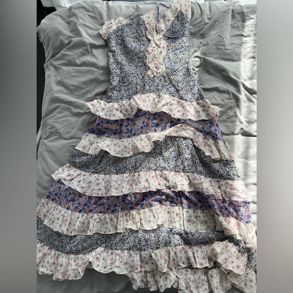 Maje Printed cotton voile ruffle dress - never worn; no tags - Picture 2 of 4